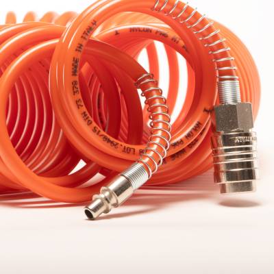 Spirali calibrate in Poliammide NYLON PA6  senza codoli con rubinetto universale con molla e innesto serie Italia con molla